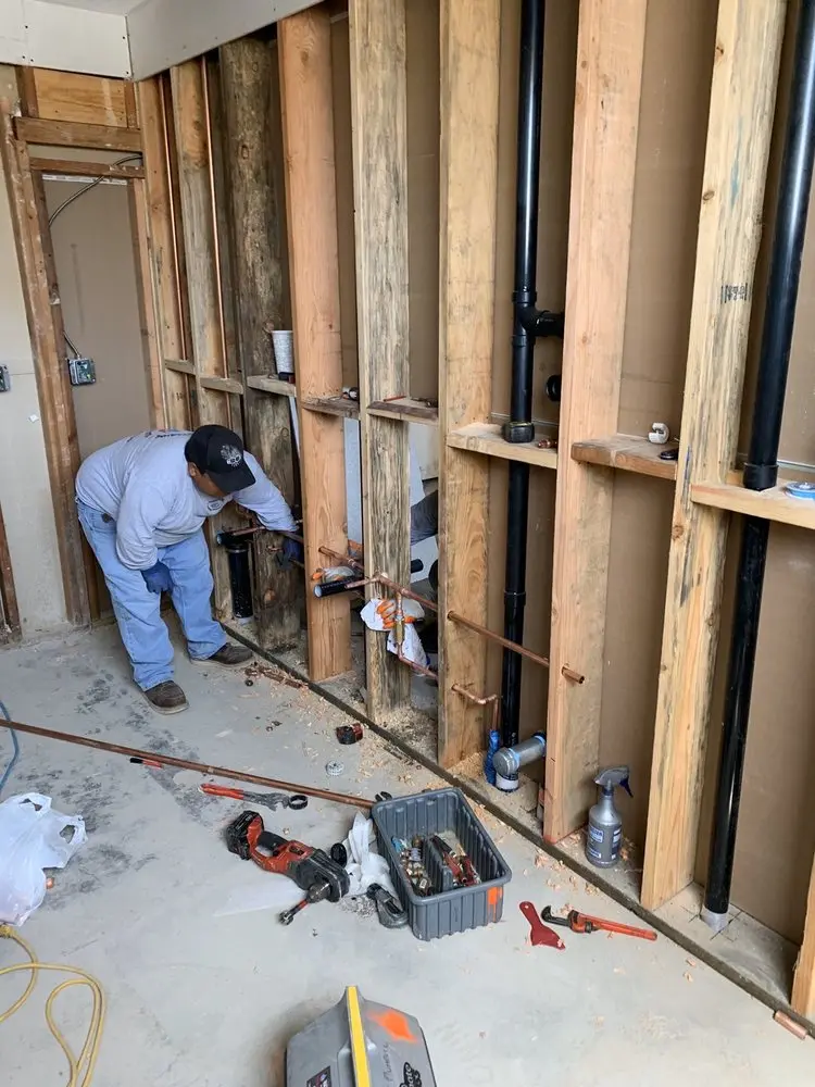 Commercial rough-in plumbing for Gas Line Repair in Lucas